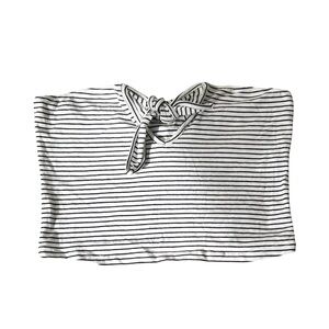 Striped Tie-Front Women's Top